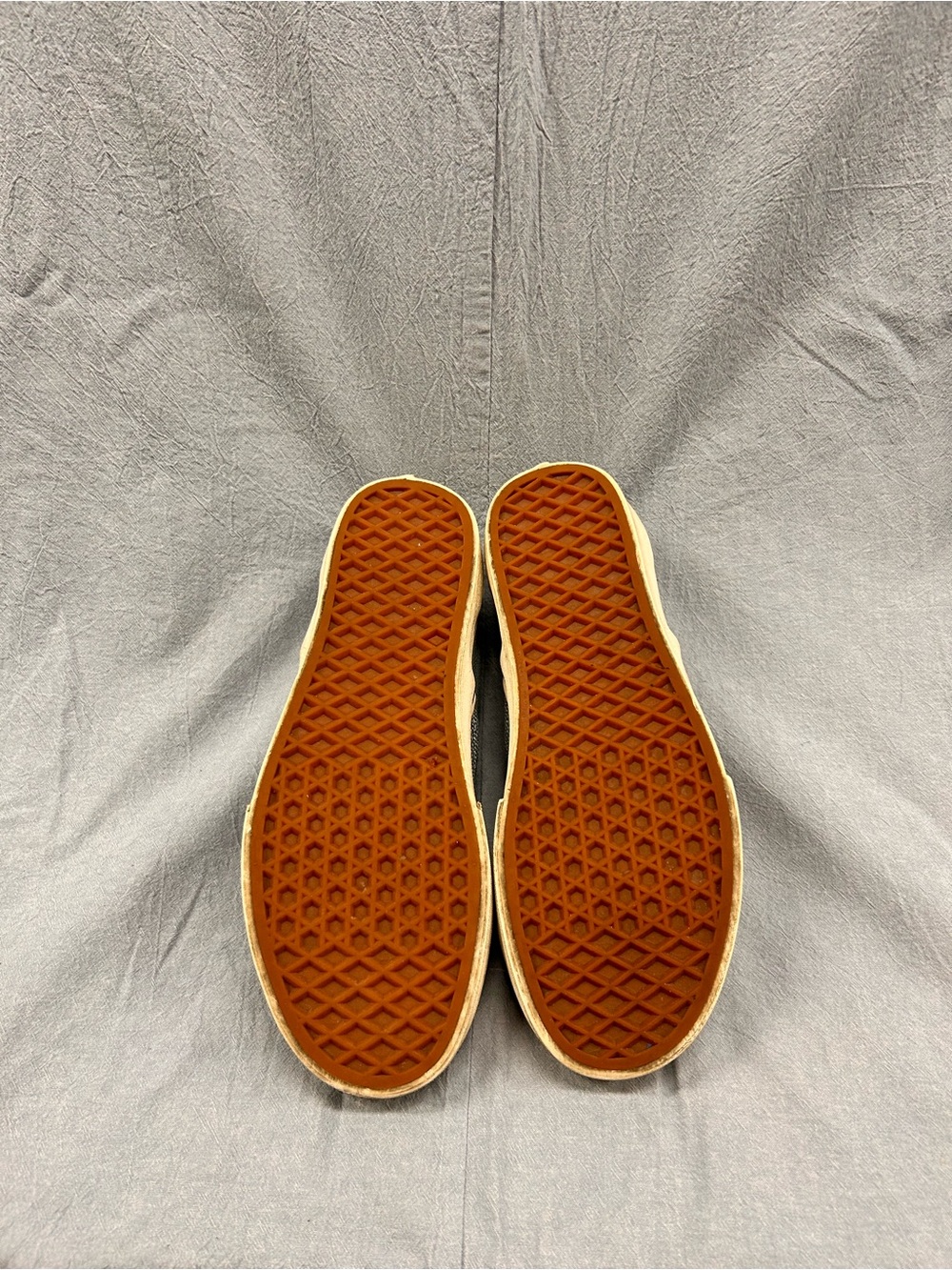 Vans Patchwork Slip-On Sneakers in Beige, Black & Blue - Picture 4 of 7